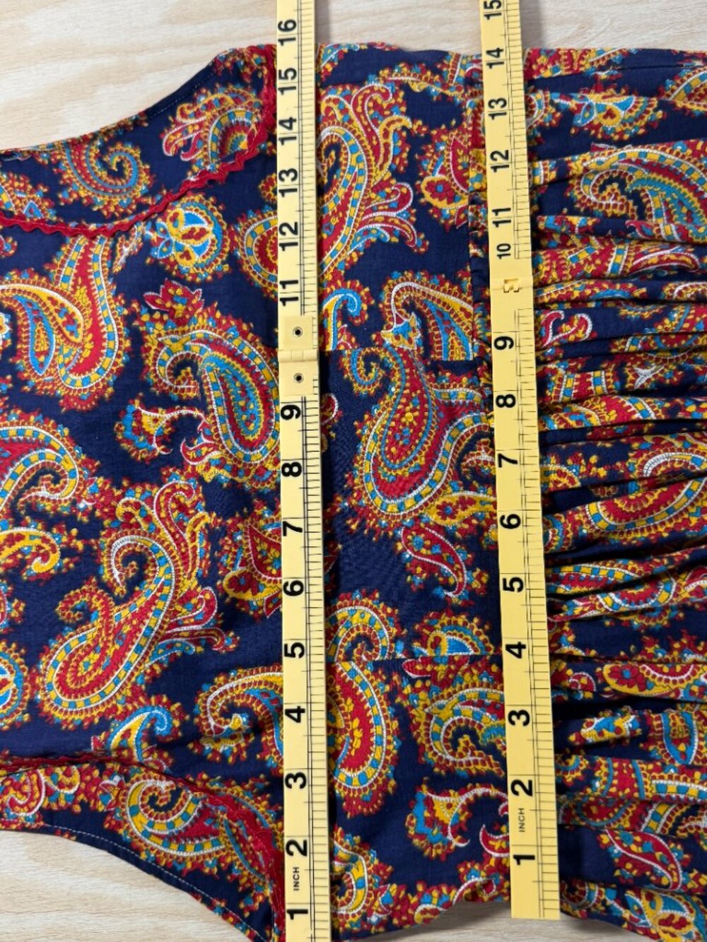 Handmade Paisley Maxi Dress Rickrack Prairie - Picture 10 of 11